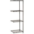 Nexel 5 Tier Black Epoxy Wire Shelving Add-On Unit, 72W x 18D x 86H A18728B5